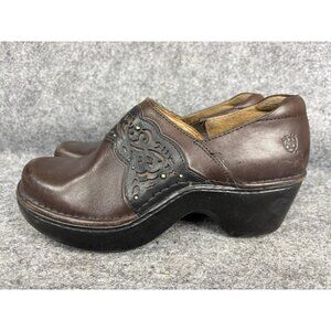 Ariat Shoes Womens Size 7.5B Leather Clog Slip On Comfort Heel Western